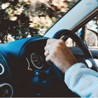 Man driving a car