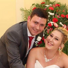 David Ballas with his wife at their wedding