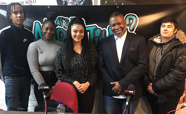 Gangsline Sheldon Thomas with VERU Youth Voices