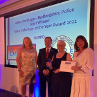 Helen receiving her award