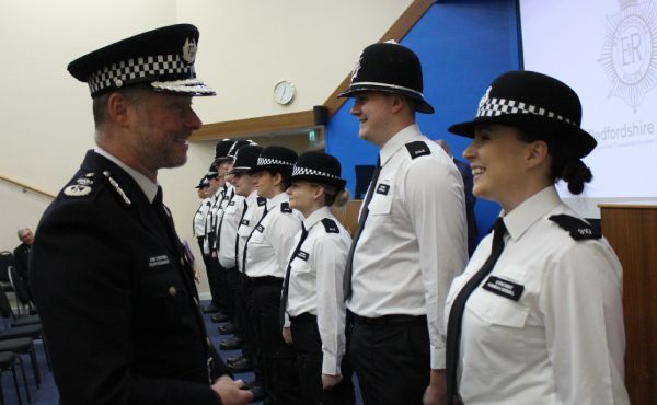Chief Constable Trevor Rodenhurst with student officers