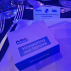 Table setting at national Police Bravery Awards