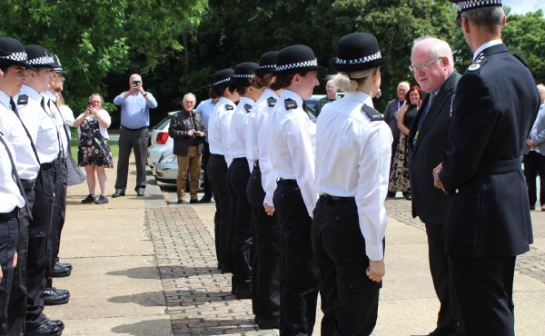 Student officers at their passing out parade