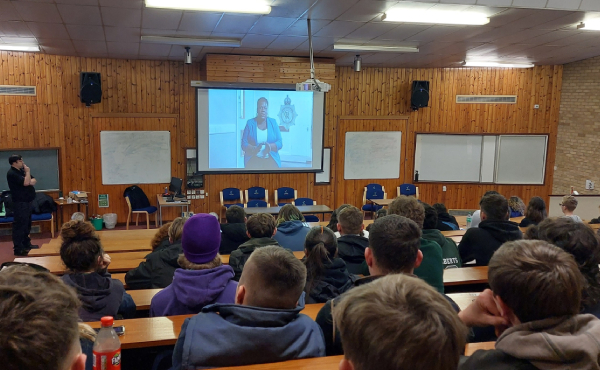 Students attending the Just Drop It campaign screening