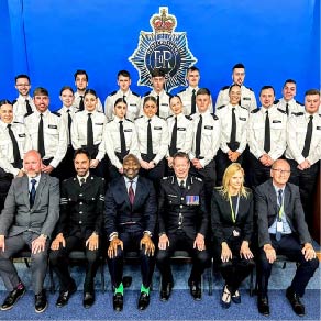 Group photo, new officers, pcc, chief constable & others