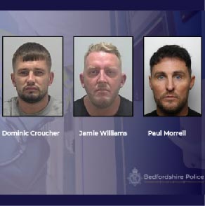 Dominic Croucher, Jamie Williams and Paul Morrell all pleaded guilty