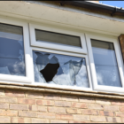 smashed window