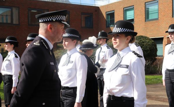 Chief Constable Trevor Rodenhurst and Officer 