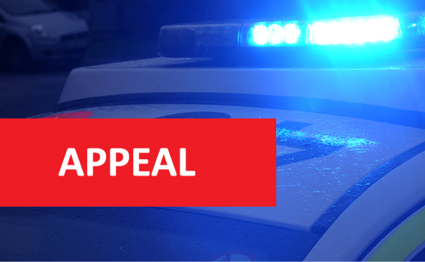 Blue flashing siren on a police car