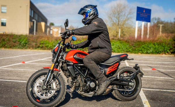 Rider on a motorbike